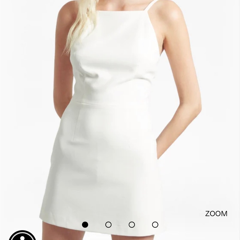 White Halter Mini Dress